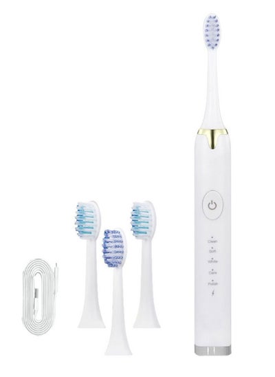 Buy Electric Toothbrush Sonic Toothbrush 5 Modes 38000 RPM with 3x Brush Heads and USB Cable in UAE