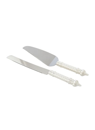 Buy A Set For Cutting Cakes And Sweets Consisting Of A Shovel And A Silver Knife in Saudi Arabia