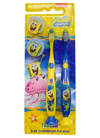 Buy Nickelodeon - SpongeBob Soft Toothbrush - 2 Pieces in Saudi Arabia