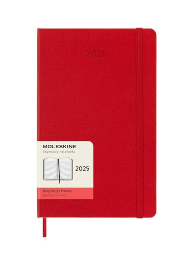 Buy Classic 12-Month 2025 Daily Planner Diary Large 13x21Cm Size Hard Cover Red in UAE