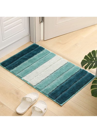 Buy TYCOM Bathroom Rugs Bath Mat, 50x80cm, Non-Slip Fluffy Soft Plush Microfiber Shower Carpet Rug, Machine Washable Quick Dry Ultra Bath Mats for Tub Bathroom and Shower Light Blue in UAE