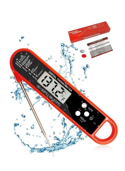 Buy Digital Food Thermometer With Probe,Food Thermometer For Cooking Grilling,Waterproof Grill Thermometer With Magnetic Back Calibration in Saudi Arabia