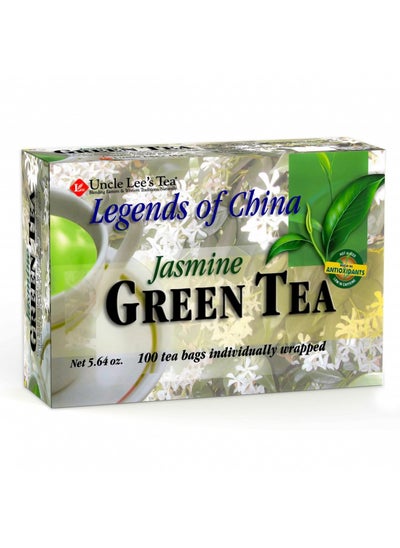 Buy Uncle Lees Tea,Organic Legends of China Jasmine Green Tea, 100% Natural Premium Green Tea Bags, Fresh Flavor, Enjoy with Honey, Hot Tea or Iced Tea Beverages, 100 Tea Bags per Box in UAE