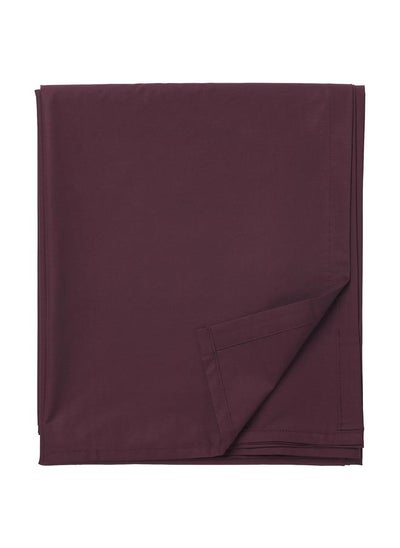 Buy Flat Sheet Deep Red 150X260 Cm in Saudi Arabia