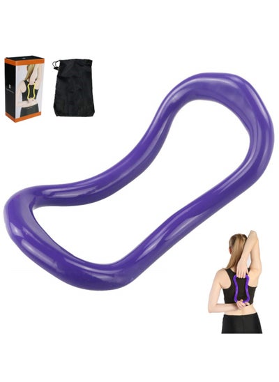 Buy PVC Yoga Pilates Ring Multi-Function Training Circle with Carry Bag, Purple in Egypt