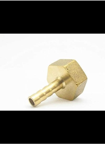 Buy Pipe Fittings 8mm Hose Barb 1/2"Female Thread Brass Barbed Pipe Fitting Nipple Coupler Connector Adapter in UAE