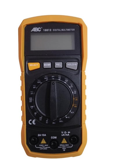 Buy 600V (AC/DC) Digital Multimeter with 2000 Count Range, Large Backlit LCD Display (Amphometer) in Egypt