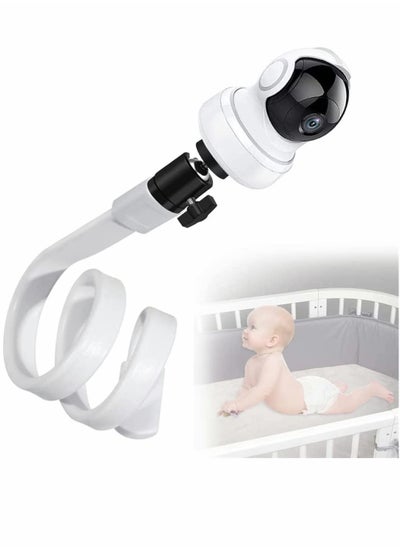 اشتري Universal Baby Monitor Wall Mount, Infant Baby Camera Holder, Baby Monitor Shelf, Baby Camera Stand for Crib Nursery Compatible with Most Baby Monitors, Versatile Twist Mount Without Tools (White) في الامارات