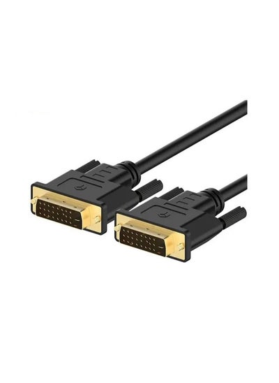 Buy cable leyan tech DVI to dvi Dual Link 24 1 Pin Male to Male Cable (1.5m) black in Egypt