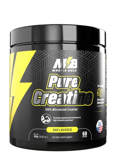 Buy 100% Micronized Pure Creatine Supplement For Exercise Performance, Strength And Endurance, Unflavored 300G in UAE