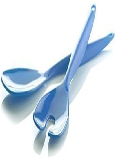 Buy M-Design Plastic Salad Serving Spoon & Fork Set (Blue) in Egypt