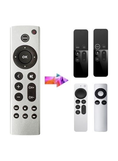 Buy Universal Remote Control Replacement for Apple TV 4K Apple TV Box 2nd 3rd 4th Gen Apple TV HD A2843 A2737 A2169 A1842 A1625 A1427 A1469 A1378 A1218 in UAE