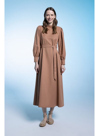 Buy Woman A Line Mock Neck Long Sleeve Woven Dress in Egypt