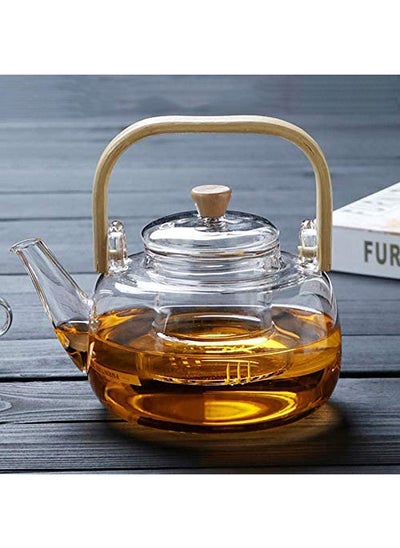 Buy Zen Borosilicate Glass Teapot with Infuser 1 L in UAE