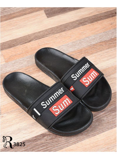 Buy Men's and youth's medical rubber slippers, black in Egypt