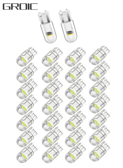 اشتري LED Bulbs 6000K White, 6000K 68 2825 W5W T10 Wedge COB LED Replacement Bulbs, Super Brightness, for License Plate Lights, Car Position Lamps, Map Light (white, 30pcs) في الامارات