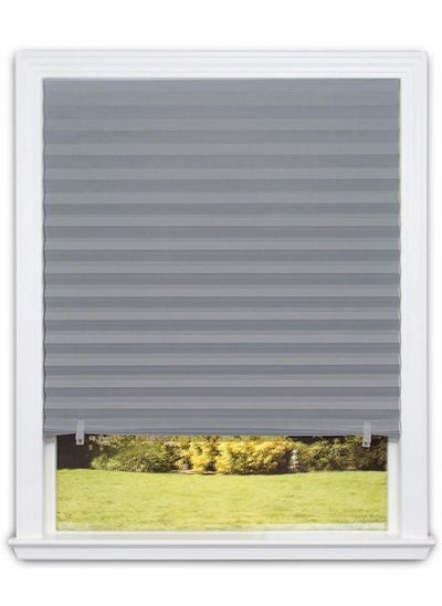 Buy Window Shades Pleated Blinds Easy Cut and Install Pleated Shades Blackout Blinds Grey in UAE