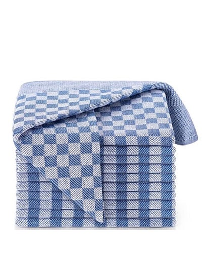 Buy Pack Of 4 Towels Blue 100% Cotton ( Multi-Purpose Towel ) , 50 X 70cm in Egypt