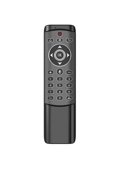 Buy 2.4 Ghz Wireless Microphone Remote Control With Gyroscope Ir Learning Backlit Air Mouse Black in UAE