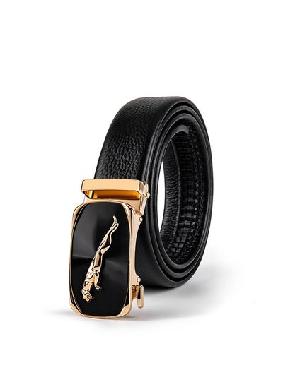 Buy 130CM Automatic Buckle Layer Cowhide Belt For Mens Belt in UAE