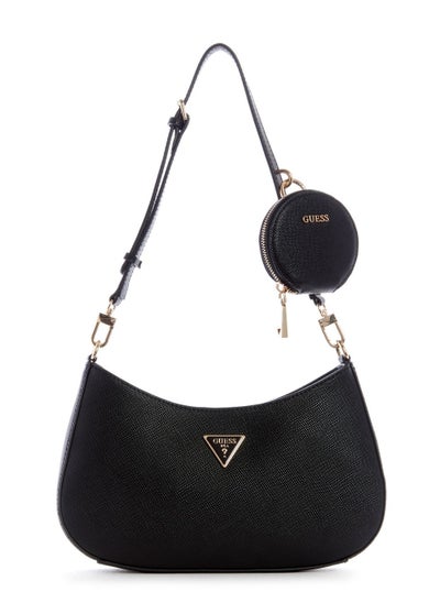 Buy Guess Alexie Top Zip Black Shoulder Bag for Women VG841618 in UAE