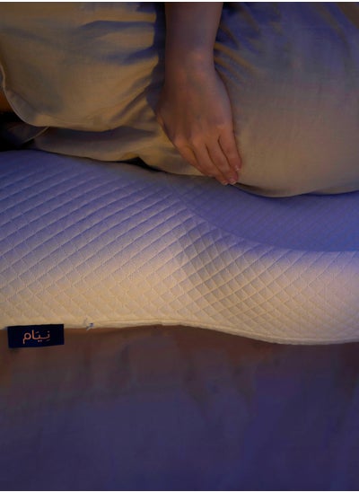 Buy Neyam Pregnancy Pillow Support Side Sleeping, Flexible Pillow with Washable Cover, 22x 24x 29cm, 83 cm Long in UAE