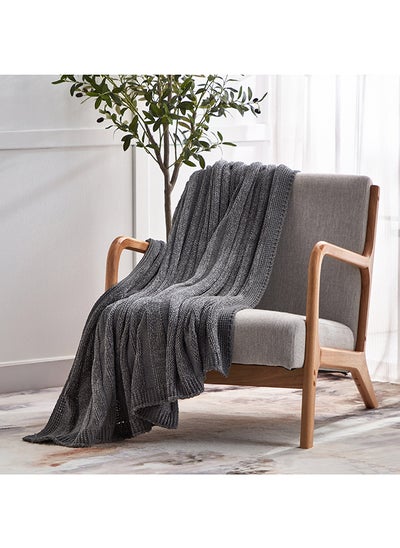 اشتري Madison Resse Knitted Acrylic Throw 170 x 130 cm في الامارات