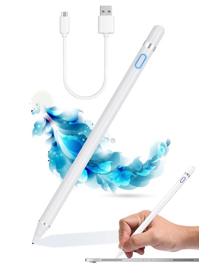 Buy Stylus Pen with Palm Rejection for iPad smart writing pen features charging via the Micro USB connector in Saudi Arabia