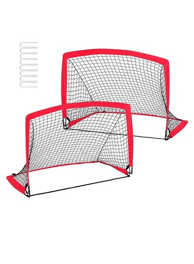 Buy Portable Training Goals,120x90 Cm Pop Up Soccer Net for Backyard,Set of 2 With Carry Bag in Saudi Arabia