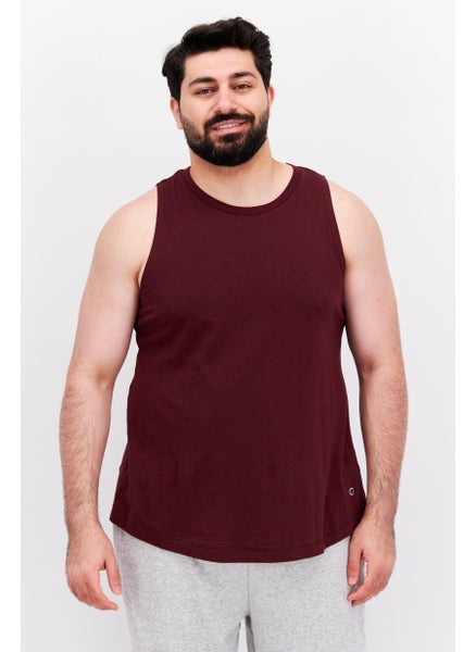 Buy Men Sportwear Fit Sleeveless Training Vests, Maroon in UAE