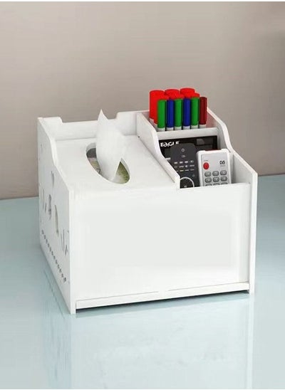 Buy Desktop Multifunctional Storage Box Cosmetics Storage Tissue Box in UAE