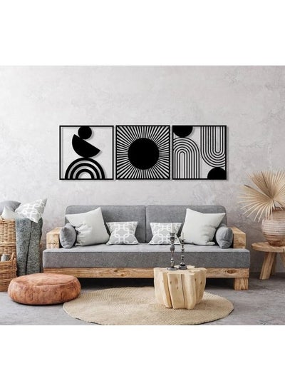 Buy Geometric Unique Wall Art - Set of 3 Panel Each 60x60 in Egypt