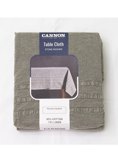 Buy CANNON TABLE CLOTH 160X220CM STONE WASHED in UAE