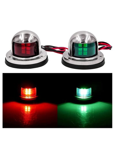 اشتري Navigation Lights Deck Mount New Marine Sailing Lights for Bow Side Port Starboard Pontoons Chandlery Boat Yacht Skeeter DC 12V Easy to Install Good Lighting في الامارات