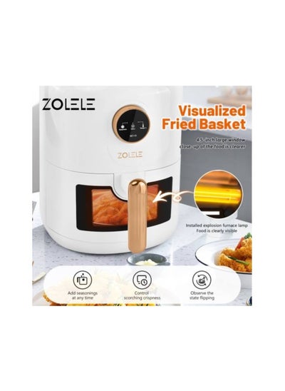 اشتري Zolele Electric Air Fryer, 4.5L Capacity, 4D Hot Air Circulation, Non-Stick Coating Fried Basket, Window Basket, Wide Preset, Black | ZA004-BLACK في الامارات