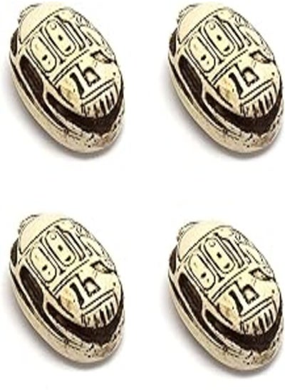 اشتري 4 pieces of immatgar pharaonic Egyptian Scarab Limestone fridge Magnet Egyptian souvenirs gifts Inspired Gift from Egypt (White) في مصر