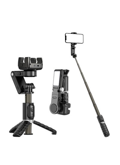 Buy Q18 360°Rotatable Multi-function Gimbal Stabilizer Remote Control Stabilizer with 27.5in Extension Rod Built-in Beauty Fill Light Aluminum Alloy Face Smart Tracking Auto Balance for Vlog in Saudi Arabia