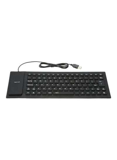 Buy 85 Keys Foldable Flexible Rollup USB Wired Keyboard Black in Saudi Arabia