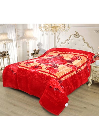 Buy 2 Ply Embossed Super Soft Printed Raschel Blanket Warm And Comfortable 14 lbs in Saudi Arabia