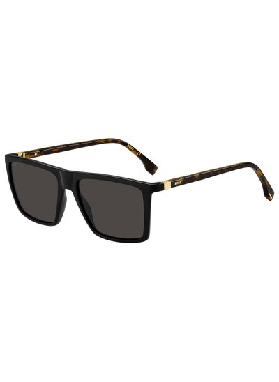 اشتري Men's UV Protection Rectangular Sunglasses - Boss 1490/S Black Millimeter - Lens Size: 56 Mm في السعودية