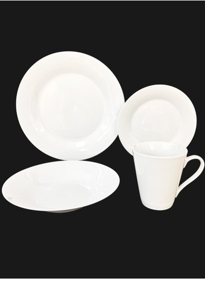 Buy Porcelain dining set consisting of 16 pieces and for 4 people in Saudi Arabia