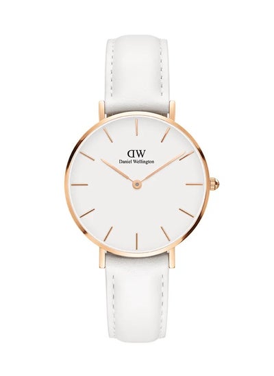 Buy Petite Bondi Watches for Women Rose Gold with White Italian Leather - 32 MM in Saudi Arabia