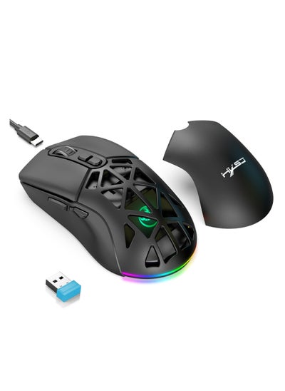 Buy HXSJ New T26 Dual-Mode Wireless Mouse RGB Backlight 4800dpi built-in 650mAh rechargeable battery BT5.1 in UAE