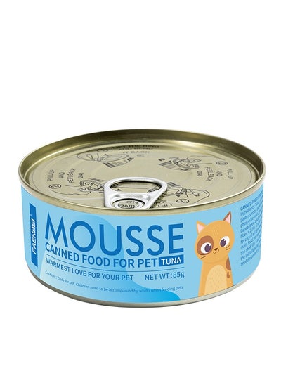 Buy Tuna Flavor Cat Canned Mousse Snack | 85g | Delicious & Nutritious Treats, Pack of 6 in UAE