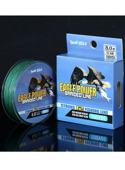 Buy 100M Super Strong Braided Fishing Line Super Saltwater 4 Strands 100YDS 80 LB Abrasion Resistant No Stretch in Saudi Arabia
