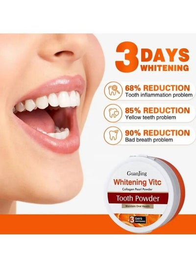 Buy Teeth whitening powder with collagen and vitamin C 50 g in UAE