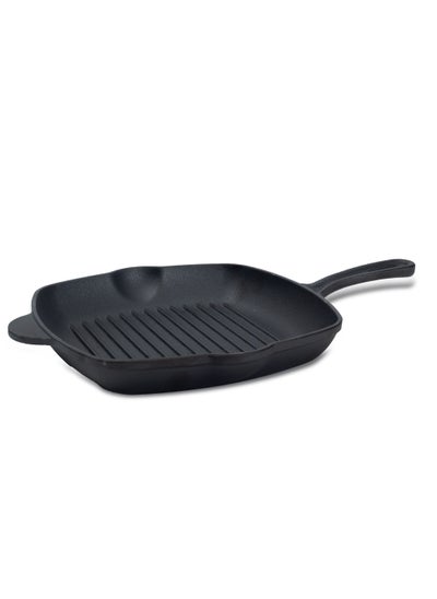 Buy HOMEWAY Cast Iron Grill Pan 27cm - Durable, Nonstick, and Versatile Cookware in UAE