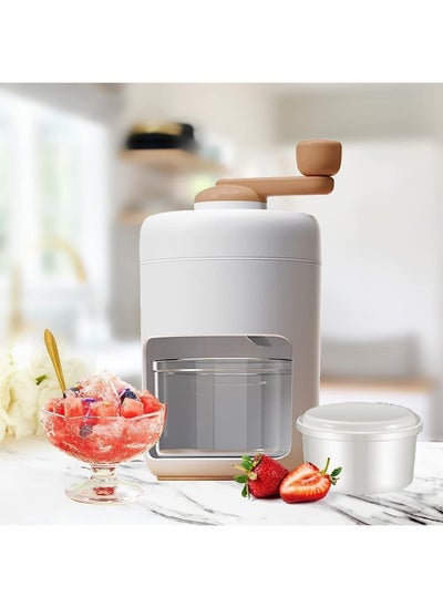 اشتري Hand Made Shaved Ice Machine, Snow Cone Machine - Portable Ice Crusher Advanced Manual Ice Shaving Machine, Household Kitchen Utensils, And A Freezing Mold For Making Smoothies في الامارات