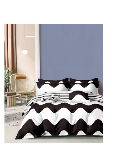 اشتري Pattern of Geometric Elements Home Bedding 6pcs Duvet covers set Digital Print Polyester Flat Bed with Pillowcase 100% Polyester في الامارات