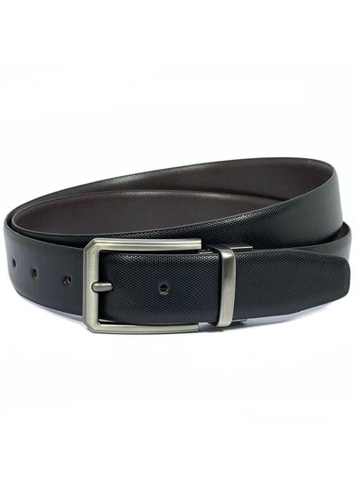 Buy Focus Faux Leather Reversible Belt for Men Stylish Formal Belt with Adjustable Buckle – Black & Brown Men's Belt for Formal Wear, Trouser Belt, Gifts for Men in UAE